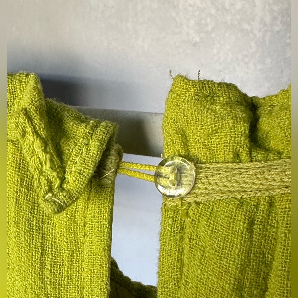 Stitchdrop Cap Sleeve Layered Ruffle Tiered Lime Green Maxi Dress in Size Small - Picture 4 of 10